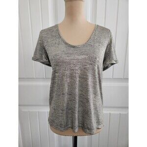 Anthropologie Luminary Shine Top Scoop Neck Short Sleeve Size Small EUC
